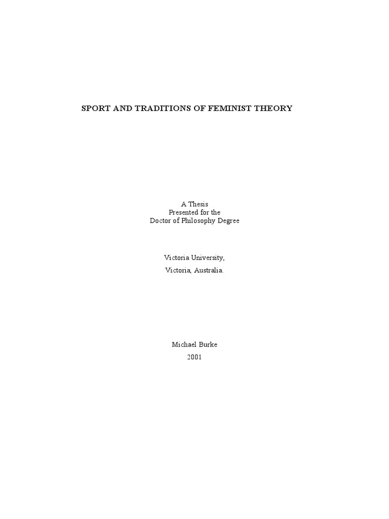 Feminist Perspectives on Sport Theory | PDF | Feminism | Gender Studies