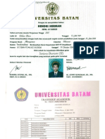 Scanned Academic Transcript