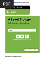 Cell Structure As Biology Questions OCR AQA Edexcel