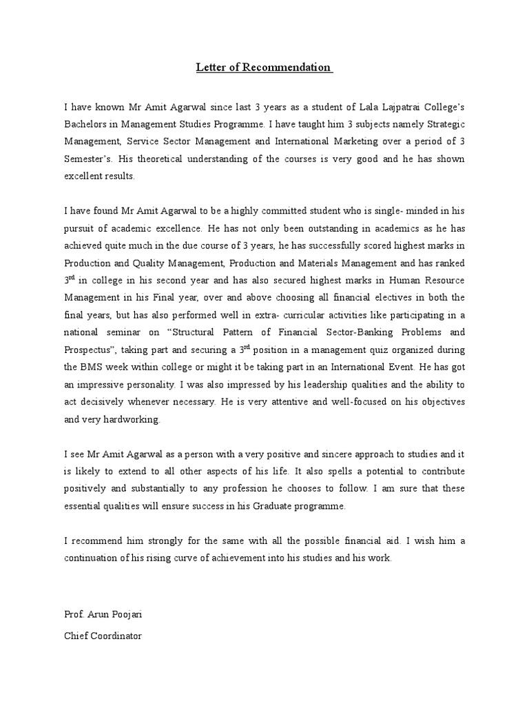 LOR College Samples PDF Graduate School Engineering