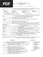 First Periodical Test (Third Year)