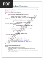 String High Level Questions