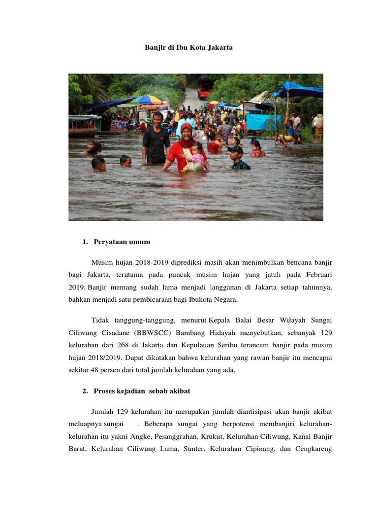 Contoh Teks Eksplanasi Tentang Banjir Docx