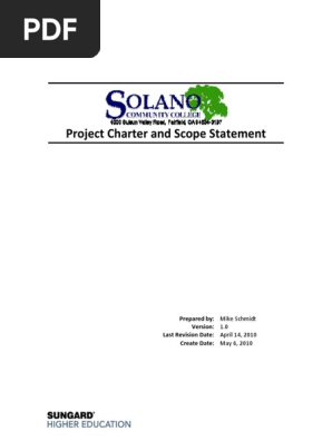 Project Scope and Charter