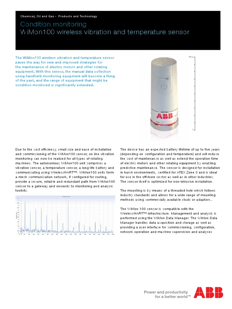 TV0015C WiMon 100 Datasheet | PDF | Amplitude | Machines