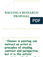 Writing A Research Proposal