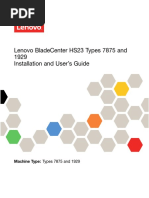 Lenovo Bladecenter Hs23 Types 7875 and 1929 Installation and User'S Guide