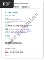 Cookies Example in Servlets: A) Index - HTML