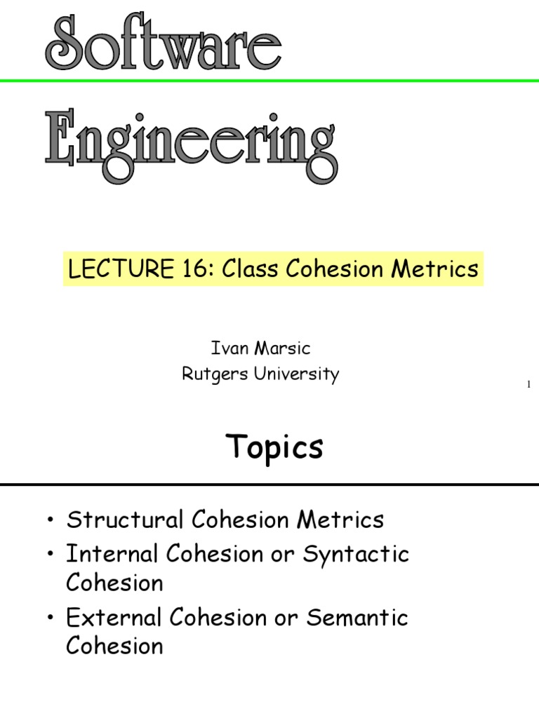 Coupling and Cohesion Implements Object Oriented in Software