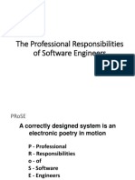The Professional Responsibilities of Software Engineers