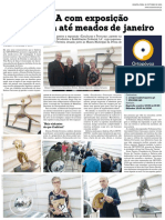 Notícia da 21.ª Exposição a Galeria d'Arte Ortopóvoa publicada no jornal Mais Semanário
