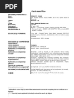 Model de Curriculum Vitae European