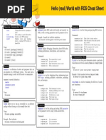 Hello (Real) World With ROS Cheat Sheet: Filesystem Command-Line Tools Roslaunch Rosservice