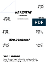 Baybayin: A National Script - Faith Anne C. Mariano