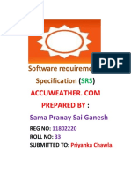 Software Requirements Specification: Accuweather. Com Prepared by