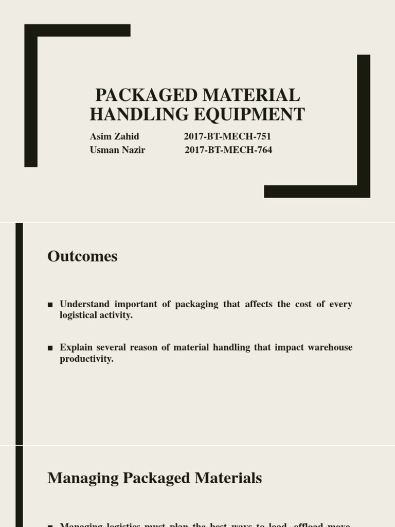 Packaging & Material Handling Guide | PDF | Packaging And Labeling ...