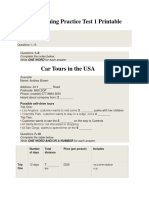 IELTS Listening Practice Test 1 Printable: Section 1