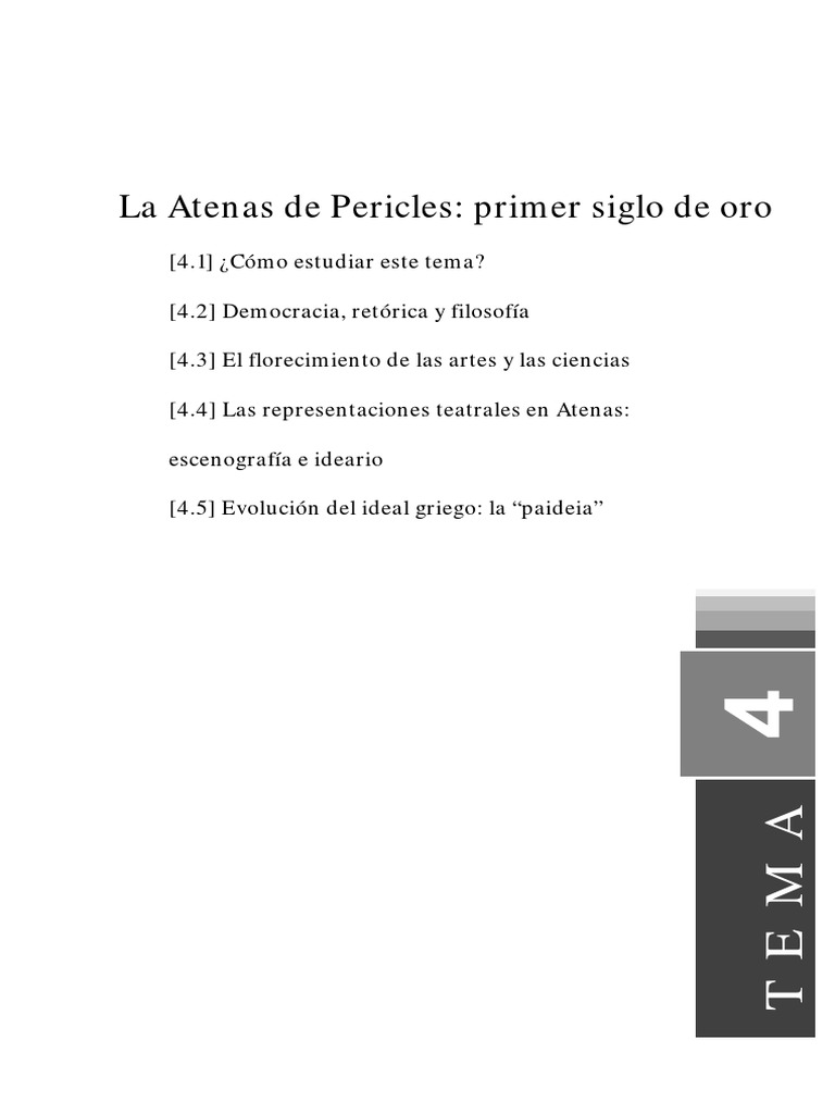 La Atenas de Pericles y su democracia | PDF | Retórica | Antigua Grecia