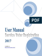 User Manual For Service Voters Registration