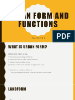 Urban Form and Functions: Planning 2