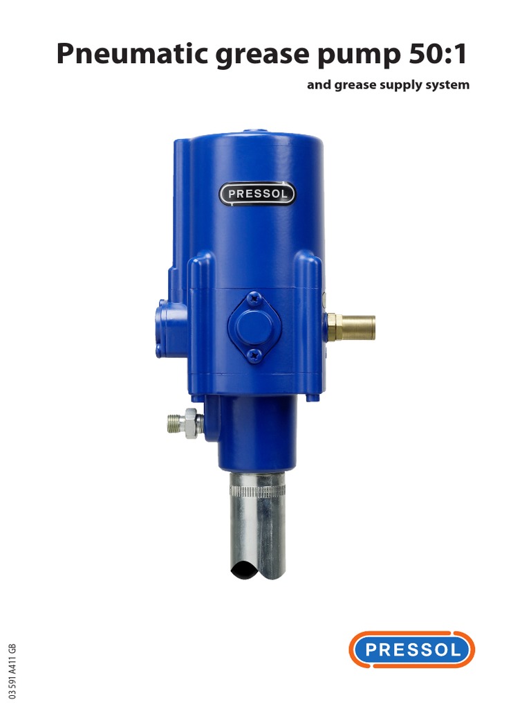 Pneumatic Grease Pump 50:1 Manual | PDF | Pump | Piston