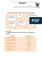 Classes de Palavras Determ. Pron. Adv. Interj. Conjun. .. Ativa-Passiva