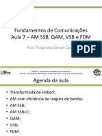 Aula 7 - Am SSB, Qam, VSB e FDM