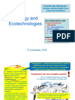 Ecotechnology-III@IV, 2019 DELIV.