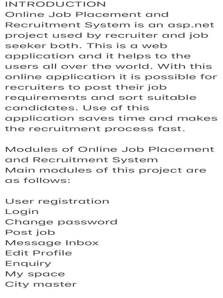 Introduction PDF | PDF | Recruitment | Employment