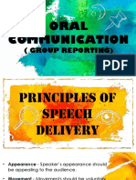 Oral Communication: (Group Reporting