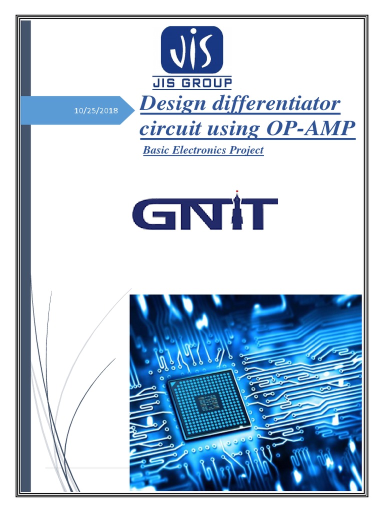 Op-Amp Differentiator Circuit Design | PDF | Operational Amplifier ...