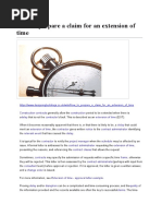 How to Prepare a Claim for an Extension of Time