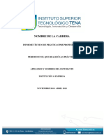 Informe de Practicas Pre Profesionales