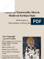 Clerics As Trustworthy Men in Medieval Serbian State: Miloš Ivanović (The Institute of History Belgrade)