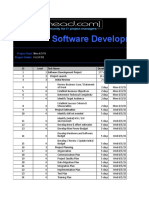 Sample Software Dev Project WBS