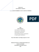 Makalah Manajemen Tambang Klasifikasi Sumberdaya Dan Cadangan Mineral