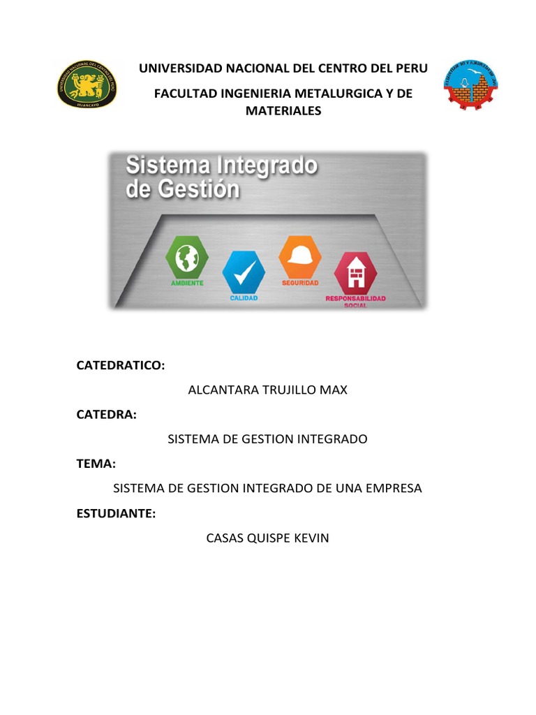 Sistema de Gestion Integrado | PDF | Calidad (comercial) | Minería