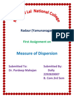 Measure of Dispersion: Radaur (Yamunanagar)