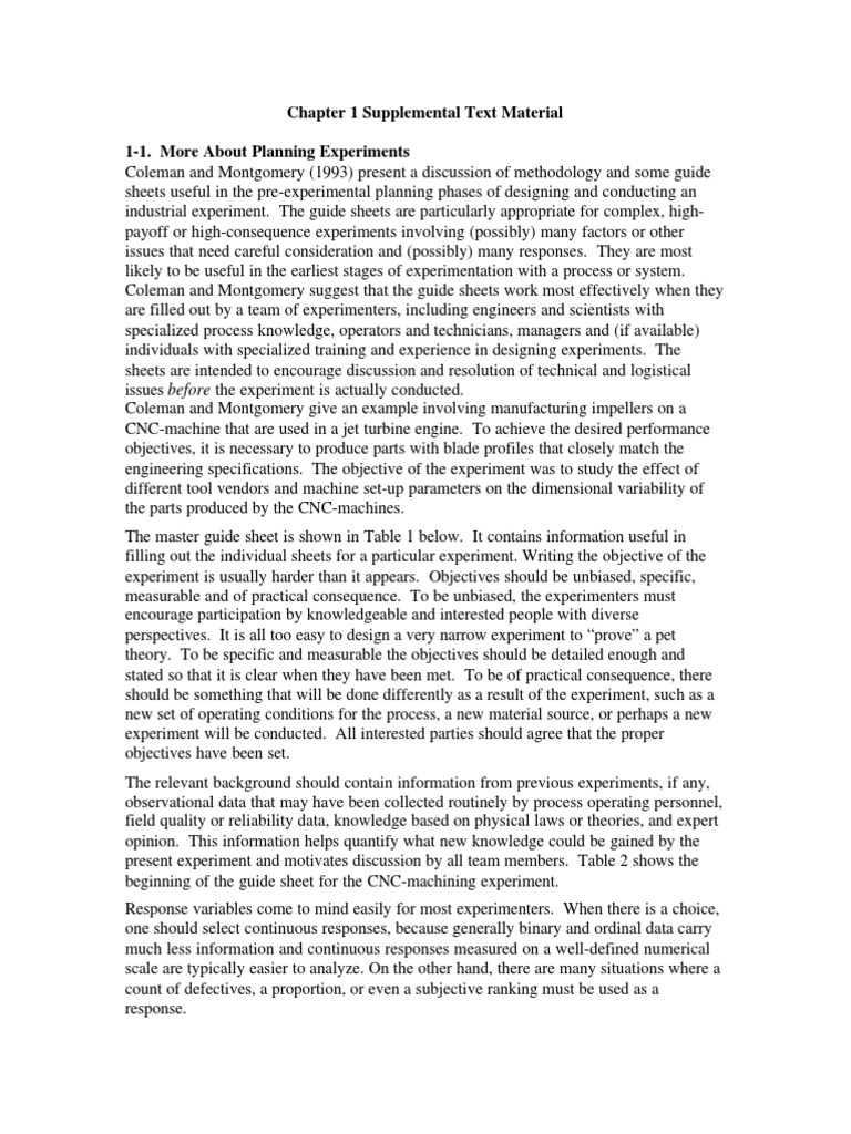 Experiment Planning and Design Guide | PDF | Ordinary Least