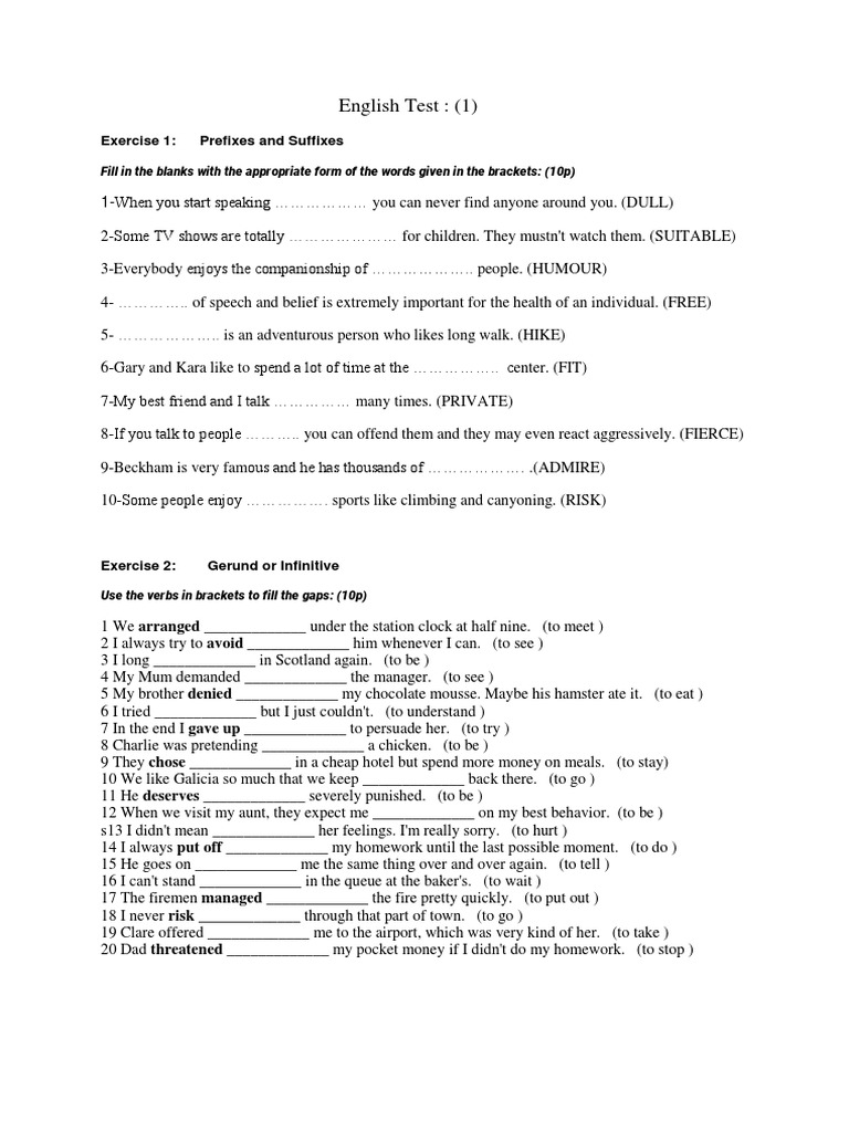 Morocco Bac English Test | PDF