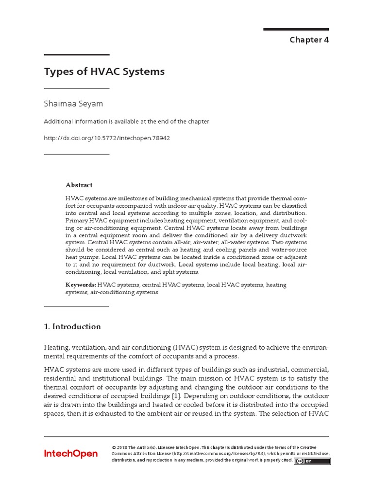 Types of HVAC Systems | Download Free PDF | Hvac | Air Conditioning