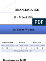 Laporan Jaga IGD Zenny 15-21 Juni 2019
