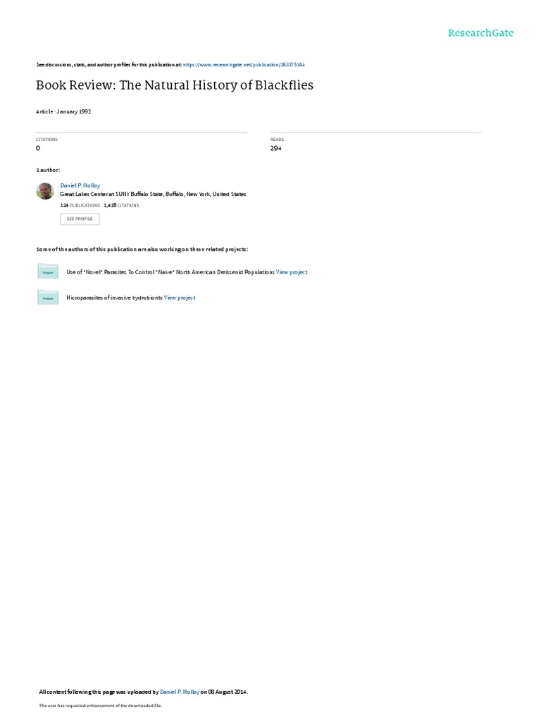 Book Review The Natural History of Black Ies January 1992 PDF Science