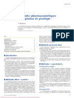Méthodes Pharmacocinétiques D - Adaptation de Posologie