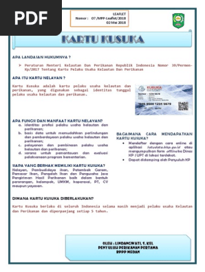 Leaflet Kartu Kusuka