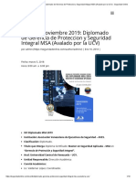 Cohorte Noviembre 2019 - Diplomado de Gerencia de Proteccion y Seguridad Integral MSA (Avalado Por La UCV) - Seguridad Online PDF