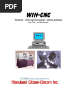 Win-Cnc: Windows - CNC Communication / Editing Software For Cincom Machines