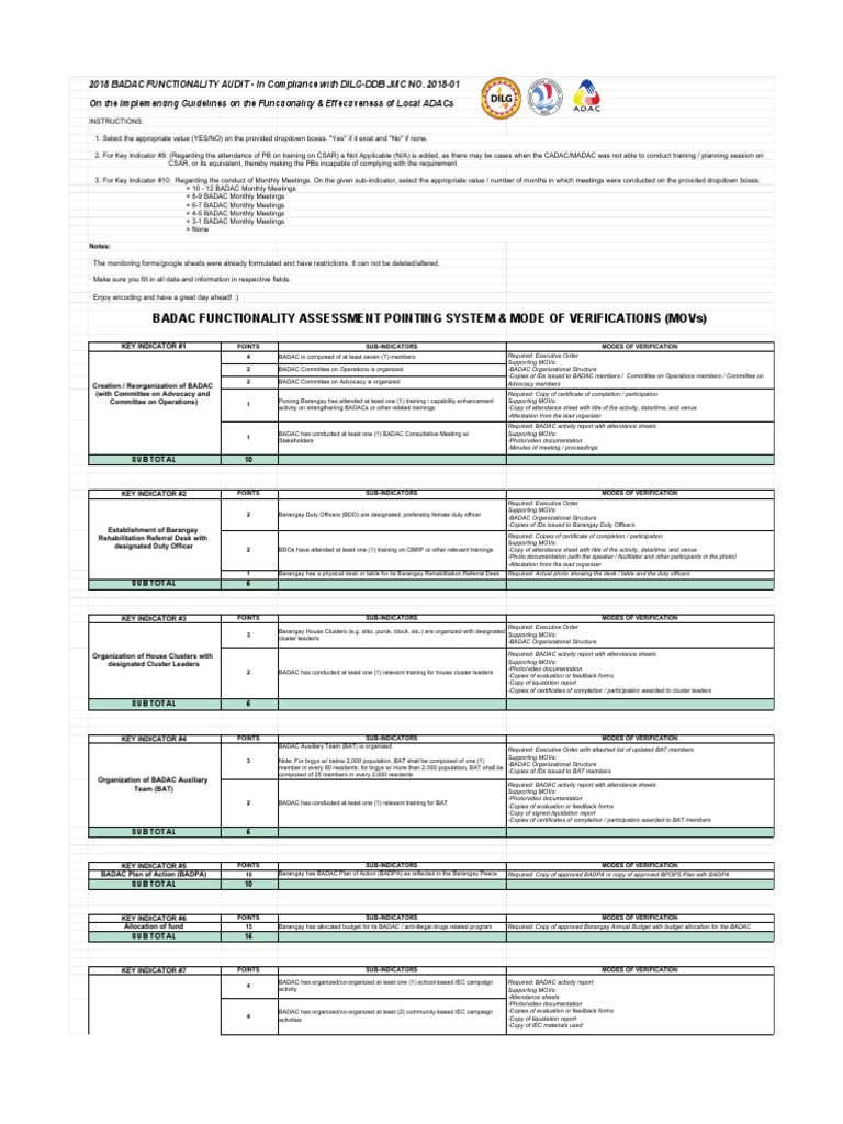 BADAC Functionality Audit 2018 Report | PDF | Government | Justice