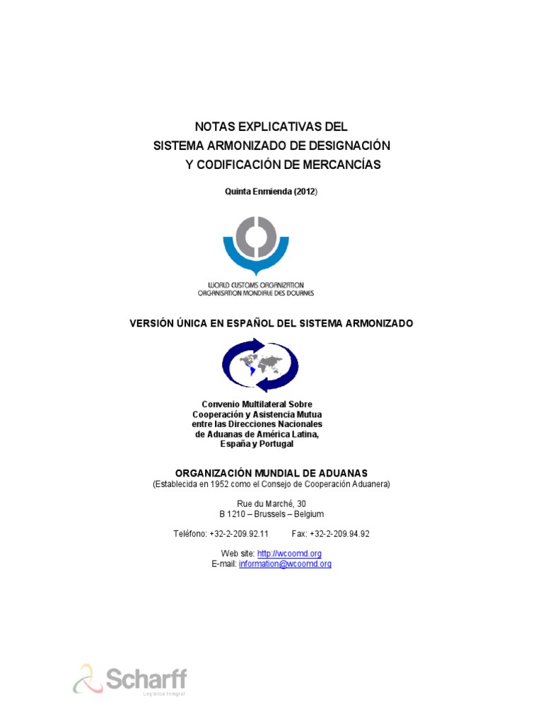 Notas Explicativas Del Sistema Armonizado de Designación y Codificacion