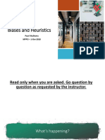 Biases and Heuristics - Pearl